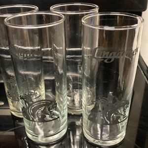 Longacres drink glasses. Vintage
